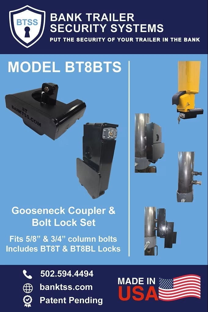 BT8BTS Gooseneck Coupler Lock Set Features