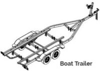 Boat trailer hitch sketch
