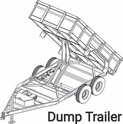 Dump trailer hitch sketch